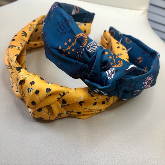 Headbands of Hope Set of 2 Gold and Navy Floral - Picture 5 of 16